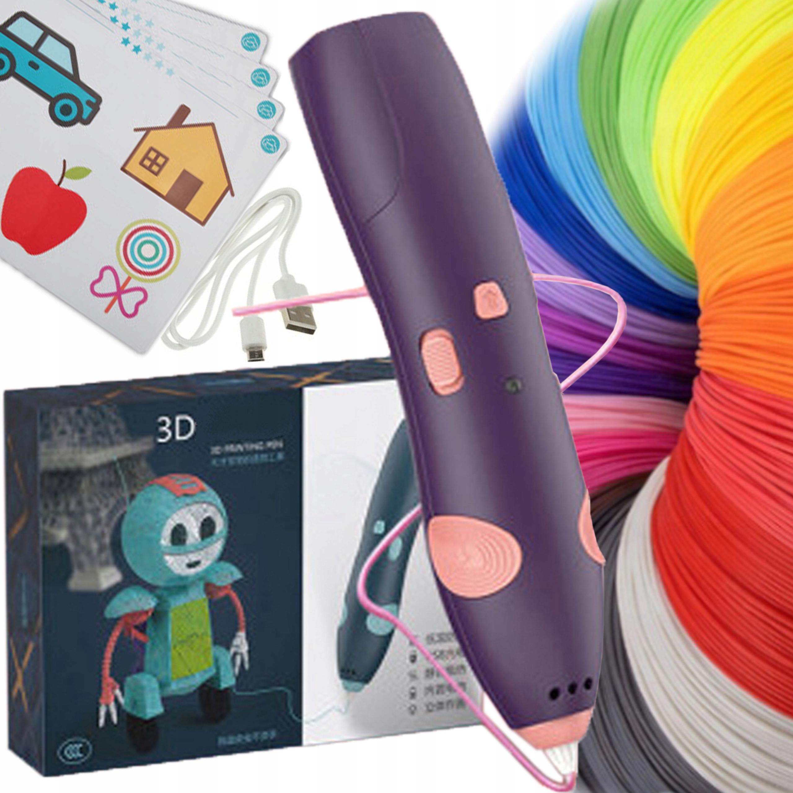 NICEKIDS 3D pero 3D TLAČIAREŇ BALLPOINT FIALOVÁ
